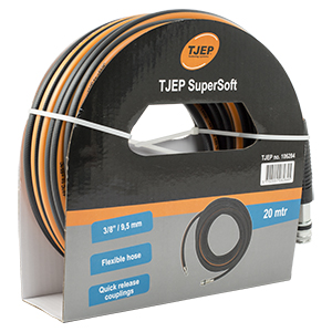 TJEP SuperSoft hose, 3/8”, 20 m with nipple & quick-release coupling